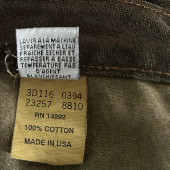 Marithe Francois Girbaud VTG Skinny Cowboy Jean Womens 7/8 Olive Green Brown NEW - Picture 6 of 9